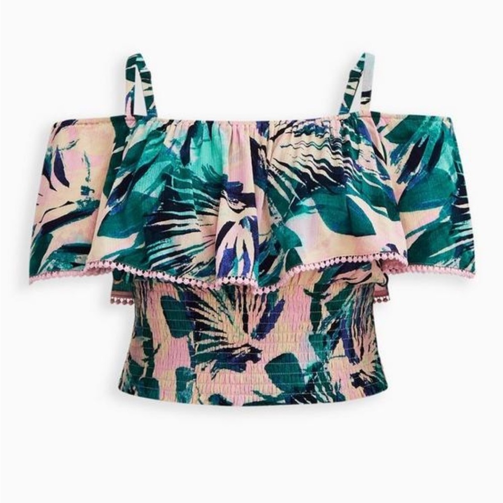 Torrid Tropical Floral Off The Shoulder Top